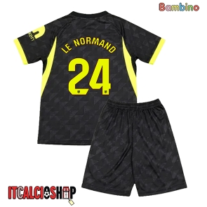 Atletico Madrid Robin Le Normand #24 Seconda Maglia Bambino 2026-27 Manica Corta (+ Pantaloni corti)